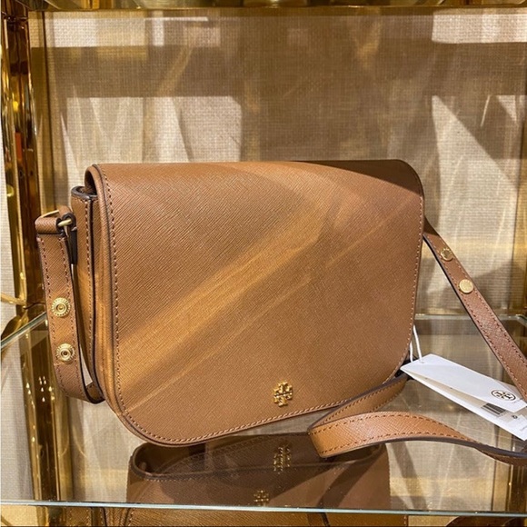 Tory Burch Emerson Saffiano Leather Crossbody Shoulder Handbag - Picture 1 of 6